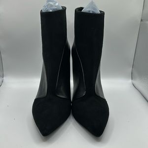 ZARA Black Suede & Leather Ankle Boots